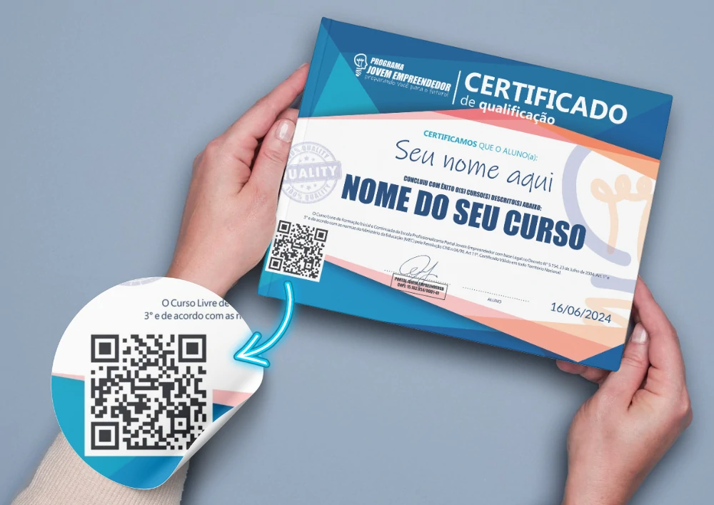 Curso Analista de Qualidade com certificado de conclusão.